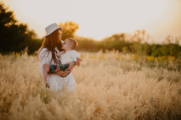 istock Mother and son enjoy in nature 1329269684