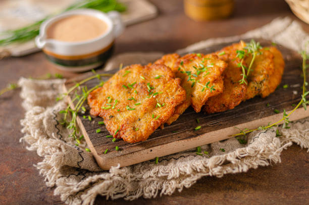 istock Homemade latkes with herbs 1329275418