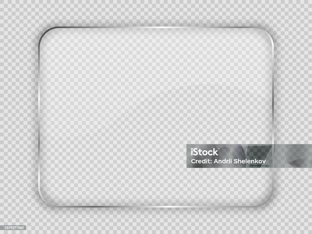 Glass Plate In Rounded Rectangular Frame Stock Illustration - Download ...