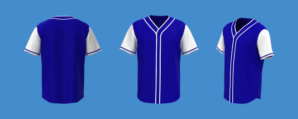 istock Baseball t-shirt mockup in front, side and back views 1329282088