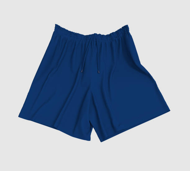 istock Blank sweat shorts mockup in front view 1329282097