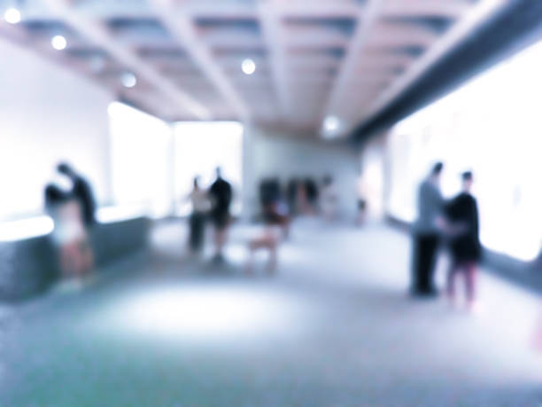 istock Blurred image of people at museum; Abstract blurred backgrounds 1329284796