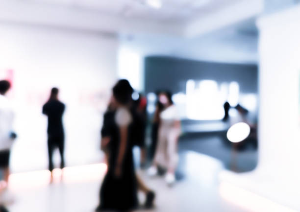 istock Blurred image of people at museum; Abstract blurred backgrounds 1329284799