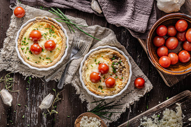 istock Homemade cheese quiche with garlic 1329286425