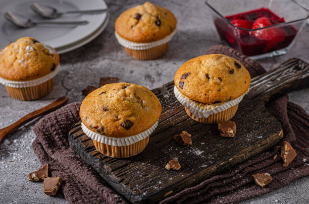 istock Homemade chocolate muffins 1329286539
