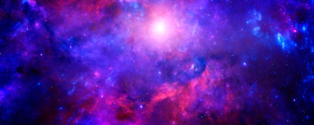 istock A cosmic background with a blue-red nebula and shining stars in an infinite universe 1329292110