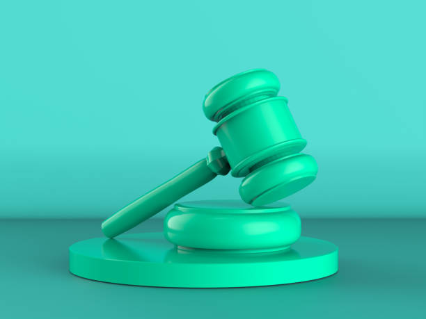 istock green gavel judge on green background 1329296169