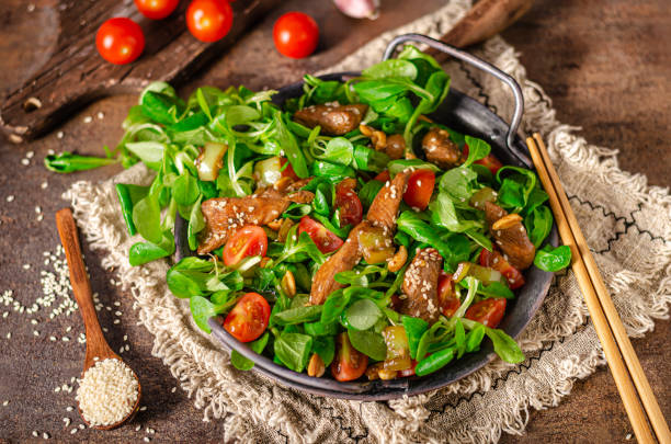 istock Thai salad with grilled chicken 1329298696