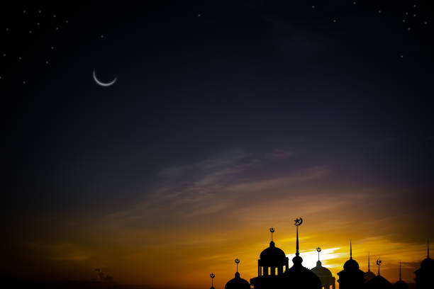 라마단 카림 종교 의 상징. - islam mosque moon crescent 뉴스 사진 이미지