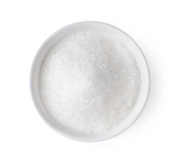 istock Close-up Monosodium glutamate ( MSG ) in white bowl on white background. Top view 1329302427