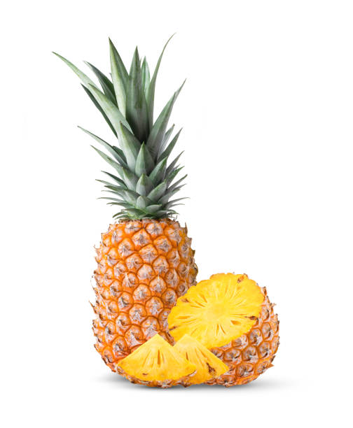 istock pineapple slices isolated on the white 1329304701