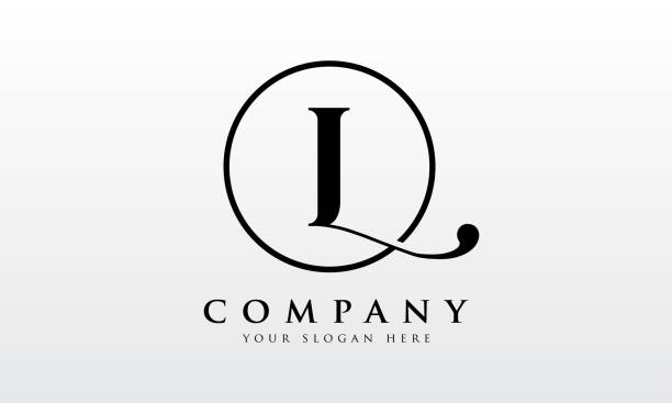 Initial L letter Black Color with White Background Logo Design vector Template. Creative Letter L Logo Design Initial L letter Black Color with White Background Logo Design vector Template. Creative Letter L Logo Design script letter l stock illustrations