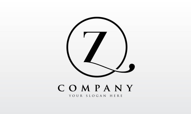 initial z-buchstabe schwarze farbe mit weißem hintergrund logo design vektorvorlage. kreatives letter z logo design - letter z stock-grafiken, -clipart, -cartoons und -symbole