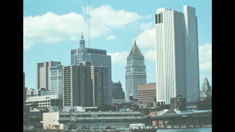 New York cityscape in 1970s