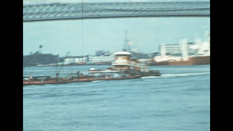 New York Williamsburg Bridge in 1970s