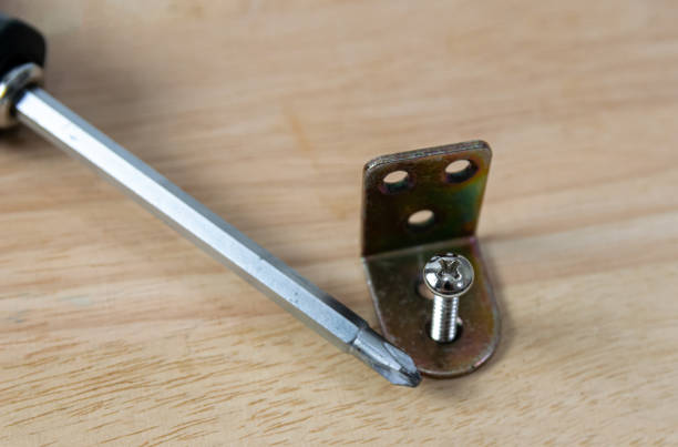 istock Screwdrivers and screws for drilling wood 1329331125