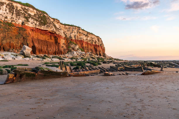 istock A shipwreck in the evening light at the Hunstanton Cliffs in Norfolk, England 1329331341