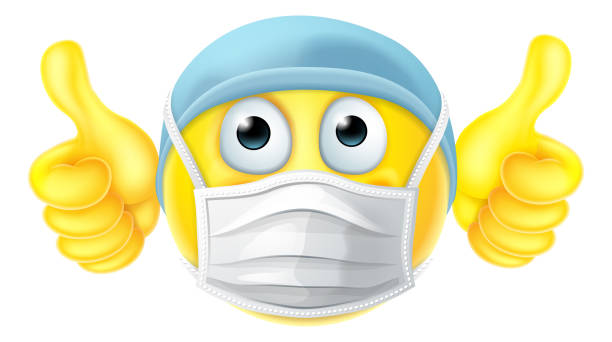 istock Mask Emoticon Emoji Thumbs Up PPE Doctor Nurse 1329337669