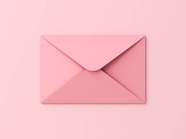 3d mail icon or pink envelope sign symbol isolated on pink pastel color background with shadow love letter minimal conceptual 3d mail icon or pink envelope sign symbol isolated on pink pastel color background with shadow love letter minimal conceptual 3D rendering pink envelope stock pictures, royalty-free photos & images