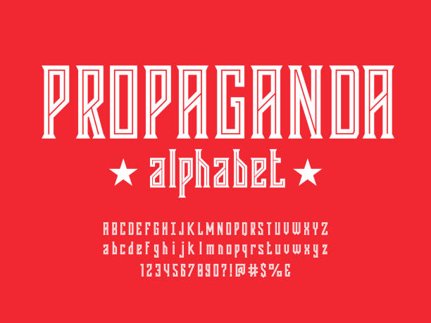 czcionka propagandowa - revolutionaries stock illustrations