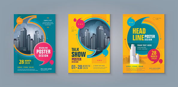 Business Leaflet Brochure Flyer template Design Set. Corporate Flyer Template A4 Size, Abstract Speech Bubbles, Corporate book cover design template, flyer, leaflet, Booklet, cover brochure, exhibition display, banner