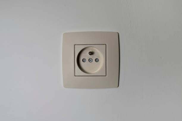 istock Standard socket in a house with a touch of dirt after long use 1329349068