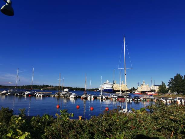 istock Evening in Helsinki, harbor, View of icebreakers, and boats 1329354758