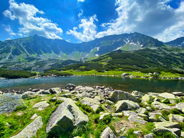 폴란드 타트라 산맥, 호수 - tatra mountains zakopane lake mountain 뉴스 사진 이미지