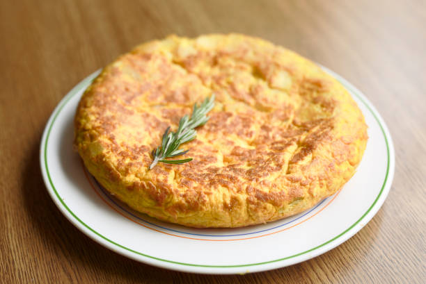 istock Homemade Spanish omelette on a white plate. 1329370884
