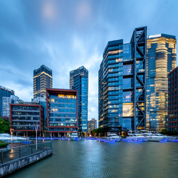 istock Night view of Shanghai, China 1329371618