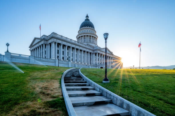 istock Utah capital with stair path leading through park 1329377978