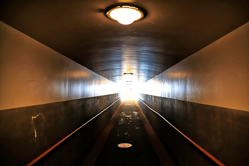 Los Angeles Union Station Passenger Tunnel to Platforms.