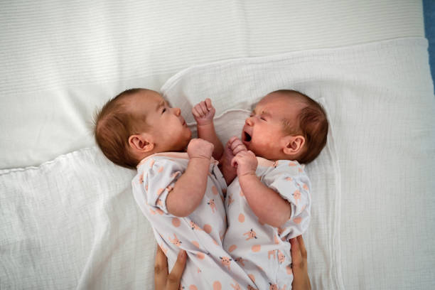 istock Twins in their first months of life 1329393496