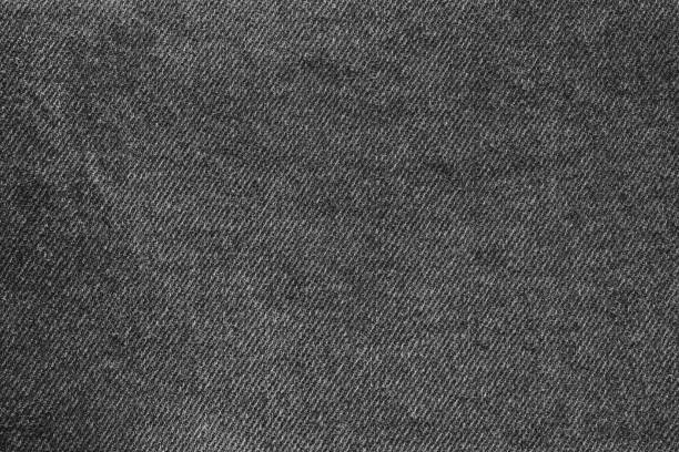 large corrugated texture of black denim