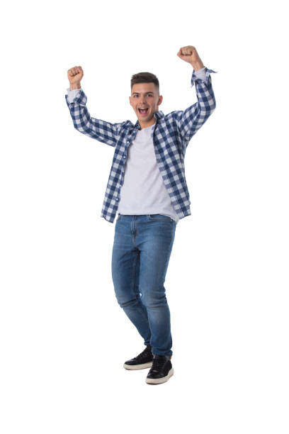 istock Excited man isolated over white 1329395328