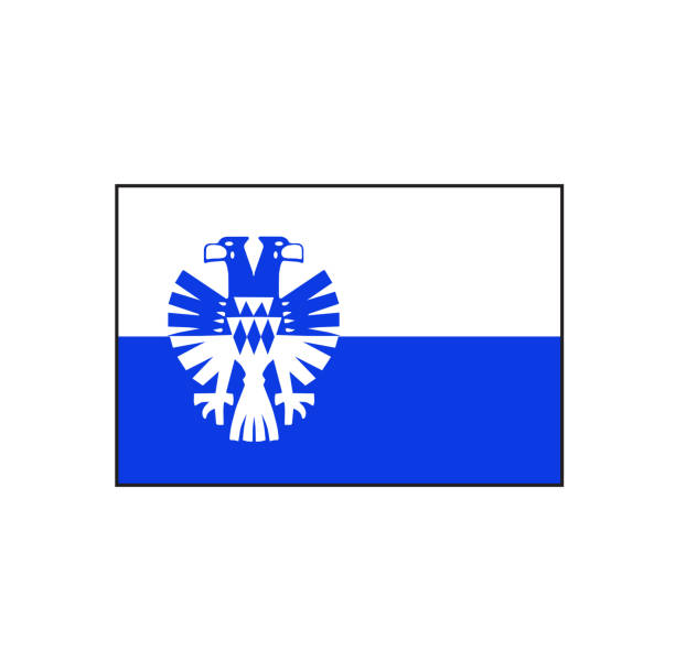 stockillustraties, clipart, cartoons en iconen met arnhem capital city flag rectangle vector flag in gelderland province netherlands - arnhem