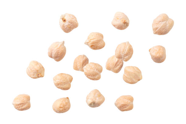 istock Set of chickpeas flies on a white isolated background. 1329395691
