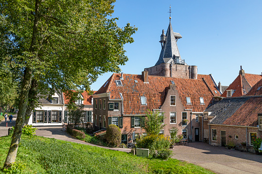 View of the center of the picturesque small town of Elburg.