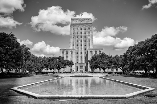 The City Hall building of Houston, Texas located in downtown Houston.