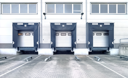 Empty loading Bays in a distribution warehouse