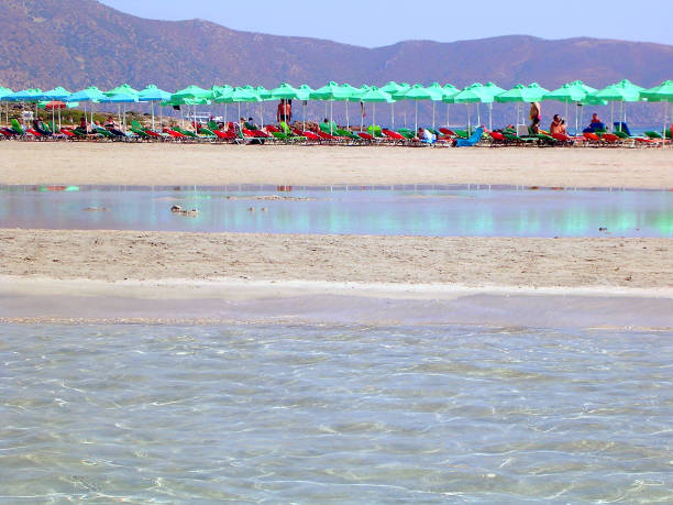 istock Beautiful sandy beach in Greece 1329413658
