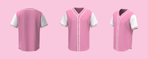 istock Baseball t-Shirt mockup in front, side and back views 1329416859