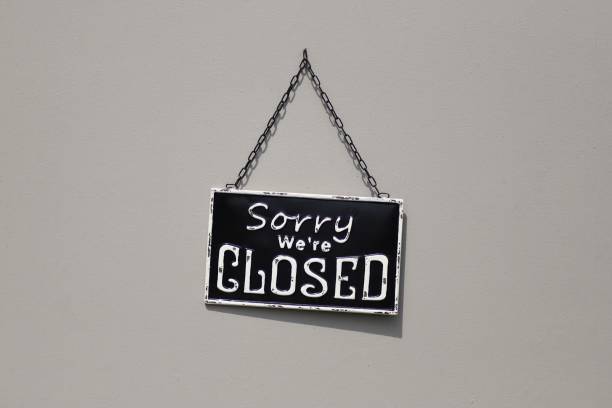 istock Sorry We’re Closed Sign on Grey Background 1329418972