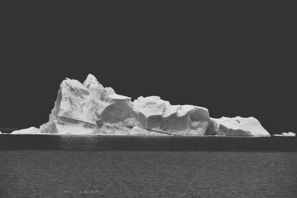 monochrome of iceberg in water at patagonia's Lago Argentino, Patagonia, Argentina