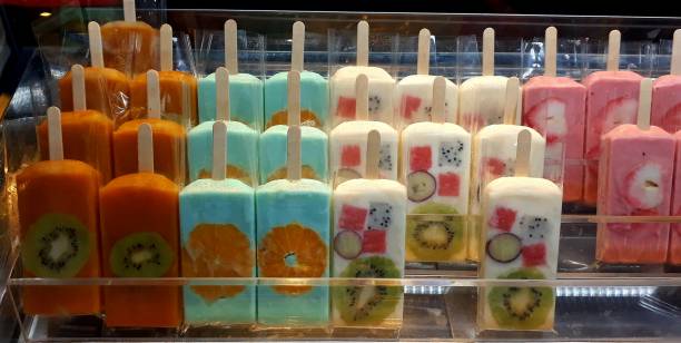 Colourful ice pops