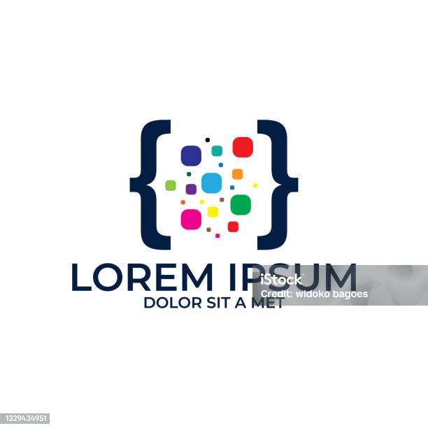 Coding Html Latar Putih Ilustrasi Desain Kode Digital Desain Warnawarni Coding Vektor Ikon ...