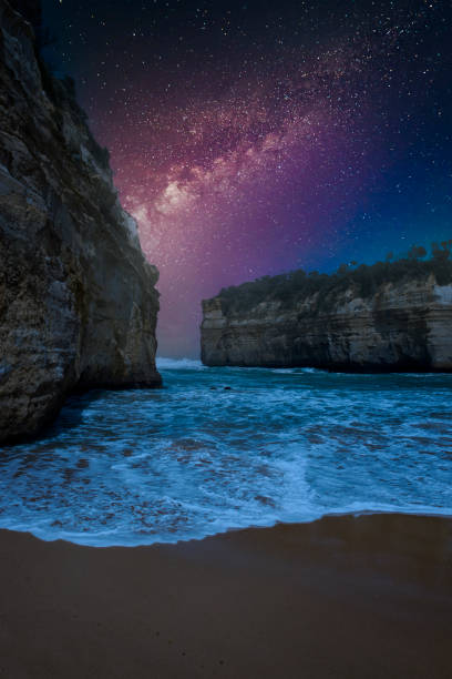 loch ard gorge at night - the loch ard gorge imagens e fotografias de stock