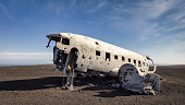 Crashed DC-3 Airplane Wreck Iceland Sólheimasandur Panorama