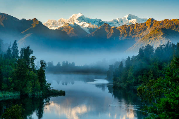 Early morning mist at Lake Matheson