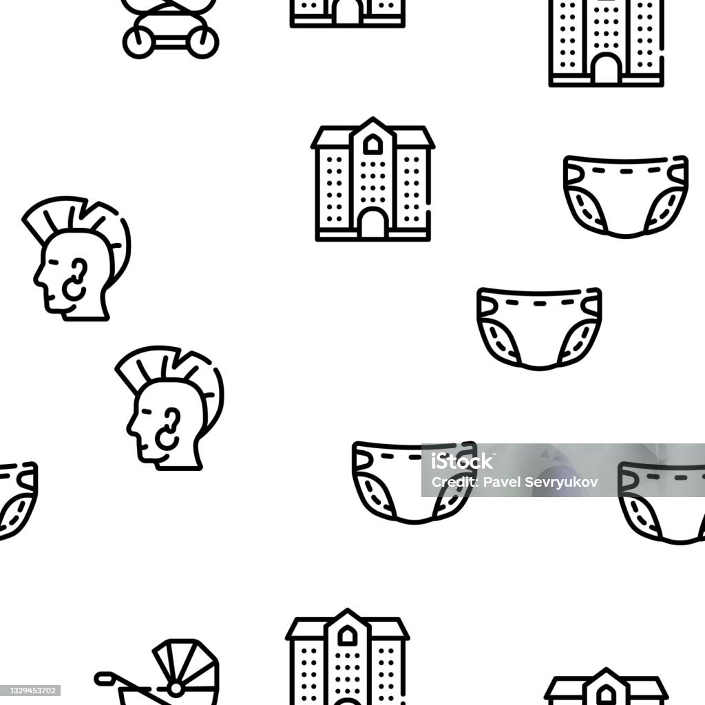 Human Pattern Life Life Cycle People Vector Seamless Pattern Stock Illustration - Download ...